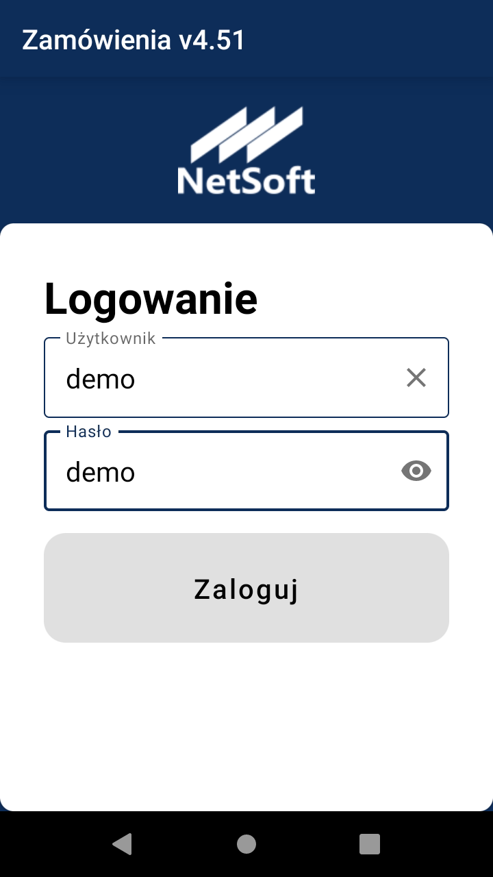 Aplikacja Zamówienia Mobilne