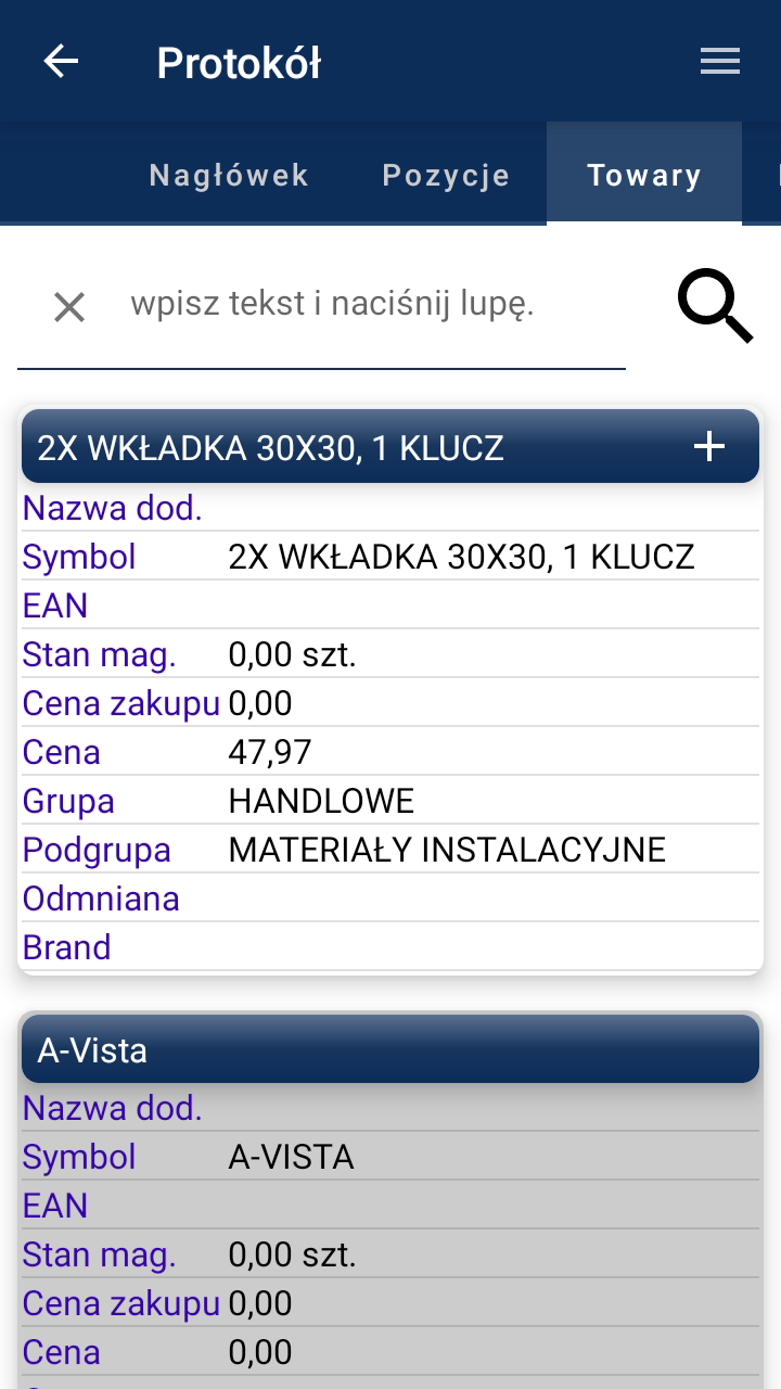 Podgląd zamówienia